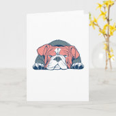 Engelse bulldog kaart (Gele Bloem)