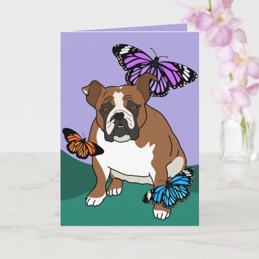 Engelse Bulldog Kaart (Orchidee)