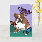  Engelse Bulldog Kaart (Gele Bloem)