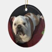 Engelse Bulldog Keramisch Ornament (Links)