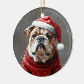 Engelse Bulldog Keramisch Ornament (Links)
