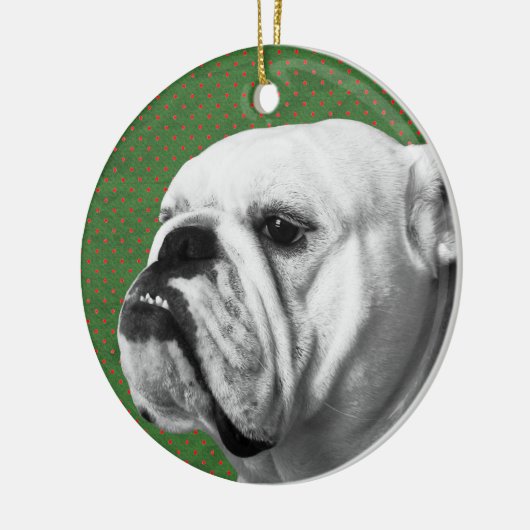 Engelse Bulldog Keramisch Ornament (Links)