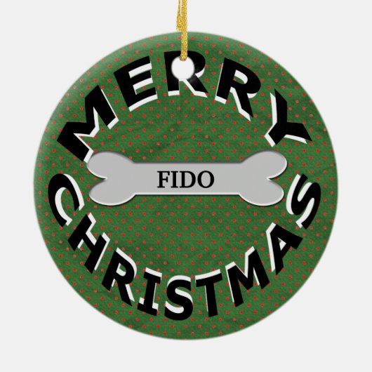 Engelse Bulldog Keramisch Ornament (Achterkant)