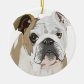 Engelse Bulldog Keramisch Ornament (Voorkant)