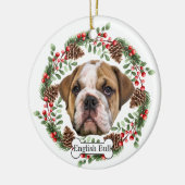 Engelse Bulldog Keramisch Ornament (Links)