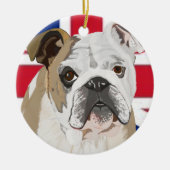 Engelse Bulldog Keramisch Ornament (Voorkant)