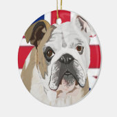 Engelse Bulldog Keramisch Ornament (Links)