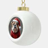 Engelse bulldog keramische bal ornament (Rechts)
