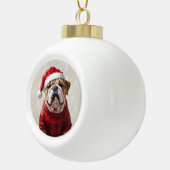 Engelse bulldog keramische bal ornament (Rechts)