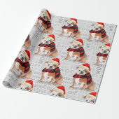 Engelse Bulldog Kerst voor Hondenliefhebbers Cadeaupapier (Uitgerold)