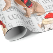 Engelse Bulldog Kerst voor Hondenliefhebbers Cadeaupapier (Rol Hoek)