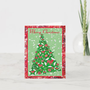 Engelse Bulldog Kerstboom met Sterren Kaart