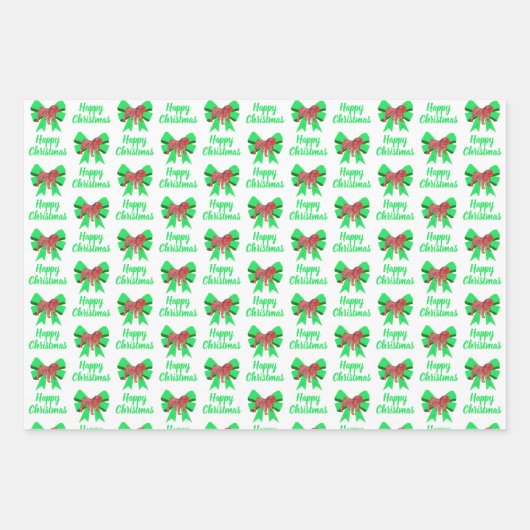 Engelse Bulldog kersthond, groene bus Inpakpapier Vel (Voorkant 3)