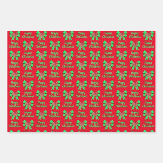 Engelse Bulldog kersthond, groene bus Inpakpapier Vel (Voorkant)