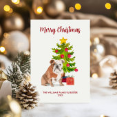 Engelse Bulldog Kerstkaart