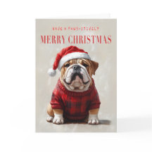 Engelse Bulldog Kerstkaart