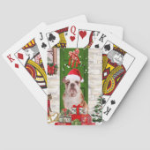 Engelse Bulldog-kerstkaarten met klassieke sclassi Pokerkaarten (Achterkant)