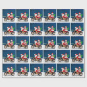 Engelse Bulldog kerstkerstkerstkerstman Cadeaupapier (Vlak)