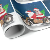 Engelse Bulldog kerstkerstkerstkerstman Cadeaupapier (Rol Hoek)