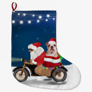 Engelse Bulldog kerstkerstkerstkerstman Grote Kerstsok