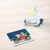 Engelse Bulldog kerstkerstkerstkerstman Kartonnen Onderzetters (Insitu)