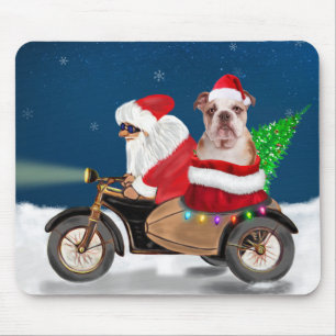Engelse Bulldog kerstkerstkerstkerstman Muismat