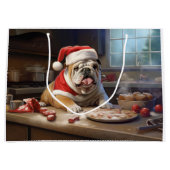 Engelse Bulldog Kerstkoekjes Vakantie Groot Cadeauzakje (Voorkant)