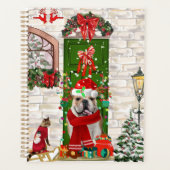 Engelse Bulldog kerstmis Planner (Voorkant)