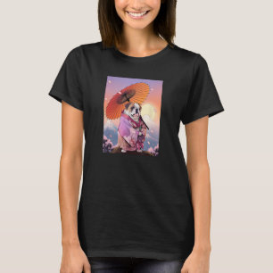 Engelse Bulldog Kimono Funny Dog Geisha T-shirt