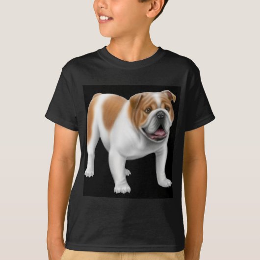 Engelse Bulldog Kinder Dark T-Shirt (Voorkant)