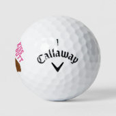 Engelse Bulldog Kiss My Putt golfballen (Logo)