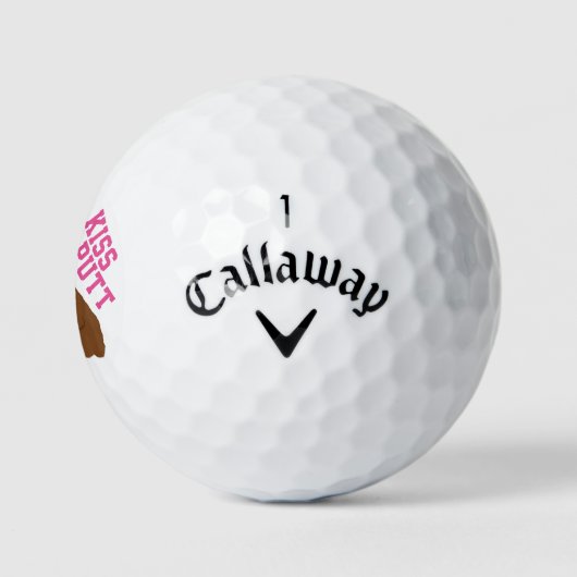 Engelse Bulldog Kiss My Putt golfballen (Logo)