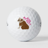 Engelse Bulldog Kiss My Putt golfballen (Voorkant)