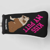 Engelse Bulldog Kiss My Putt Headcover (Voorkant)