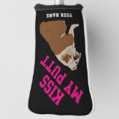 Engelse Bulldog Kiss My Putt Headcover (Draai 90)