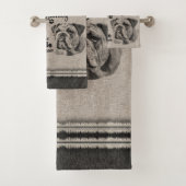 Engelse Bulldog-kunst wanneer alles mislukt, quote Bad Handdoek (Insitu)