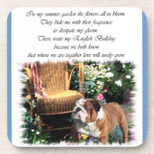 Engelse Bulldog Kunst Zomer Tuin