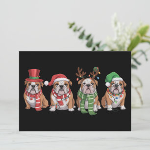 Engelse Bulldog Liefhebber Kerst Honden Moeder Ker Feestdagenkaart