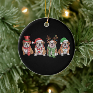 Engelse Bulldog Liefhebber Kerstmis Hond Moeder Ke Keramisch Ornament