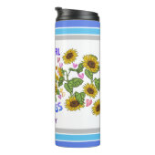 Engelse Bulldog Lover Sunflower Trainer Floral Thermosbeker (Geroteerd rechts)