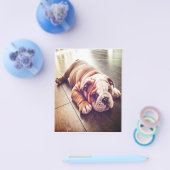 Engelse Bulldog Lying Dog | Dog Photo Flyer (Enkel)