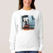 Engelse Bulldog Make Me! Vrouwen sweatshirt (Voorkant)