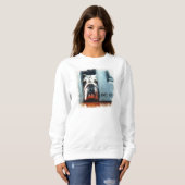 Engelse Bulldog Make Me! Vrouwen sweatshirt (Voorkant volledig)
