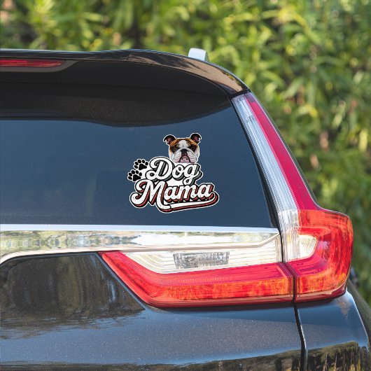 Engelse Bulldog Mama Sticker (Auto Zijkant)