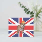 Engelse Bulldog met Crown and Union Jack Briefkaart (Staand voorkant)