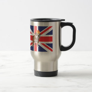 Engelse Bulldog met Crown and Union Jack Reisbeker