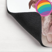 Engelse Bulldog met Hearts Valentijnsdag Muismat (Hoek)