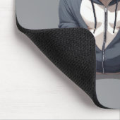 Engelse Bulldog met hoodie Grappige coole muziek Muismat (Hoek)