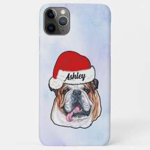 Engelse Bulldog met Kerst Pet Holiday Dog Case-Mate iPhone Case