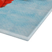 Engelse Bulldog met kerstcadeau Truck Snow Snijplank (Hoek)